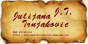 Julijana Trnjaković vizit kartica